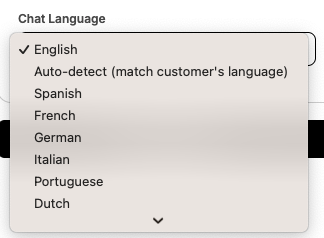 Language selector